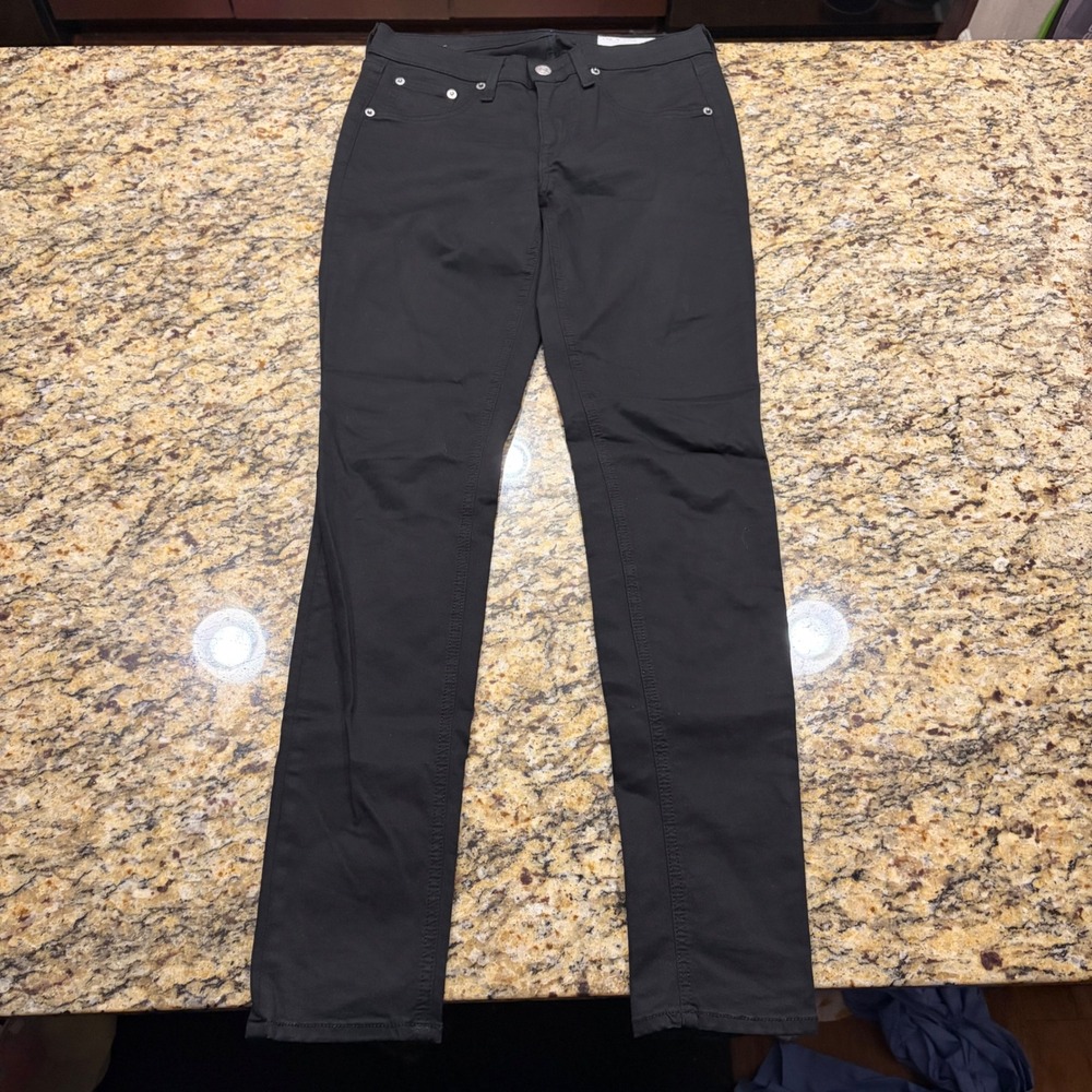 Rag & Bone New York Womens Skinny Pants Black Size 27 Slim Fit Five Pocket ws